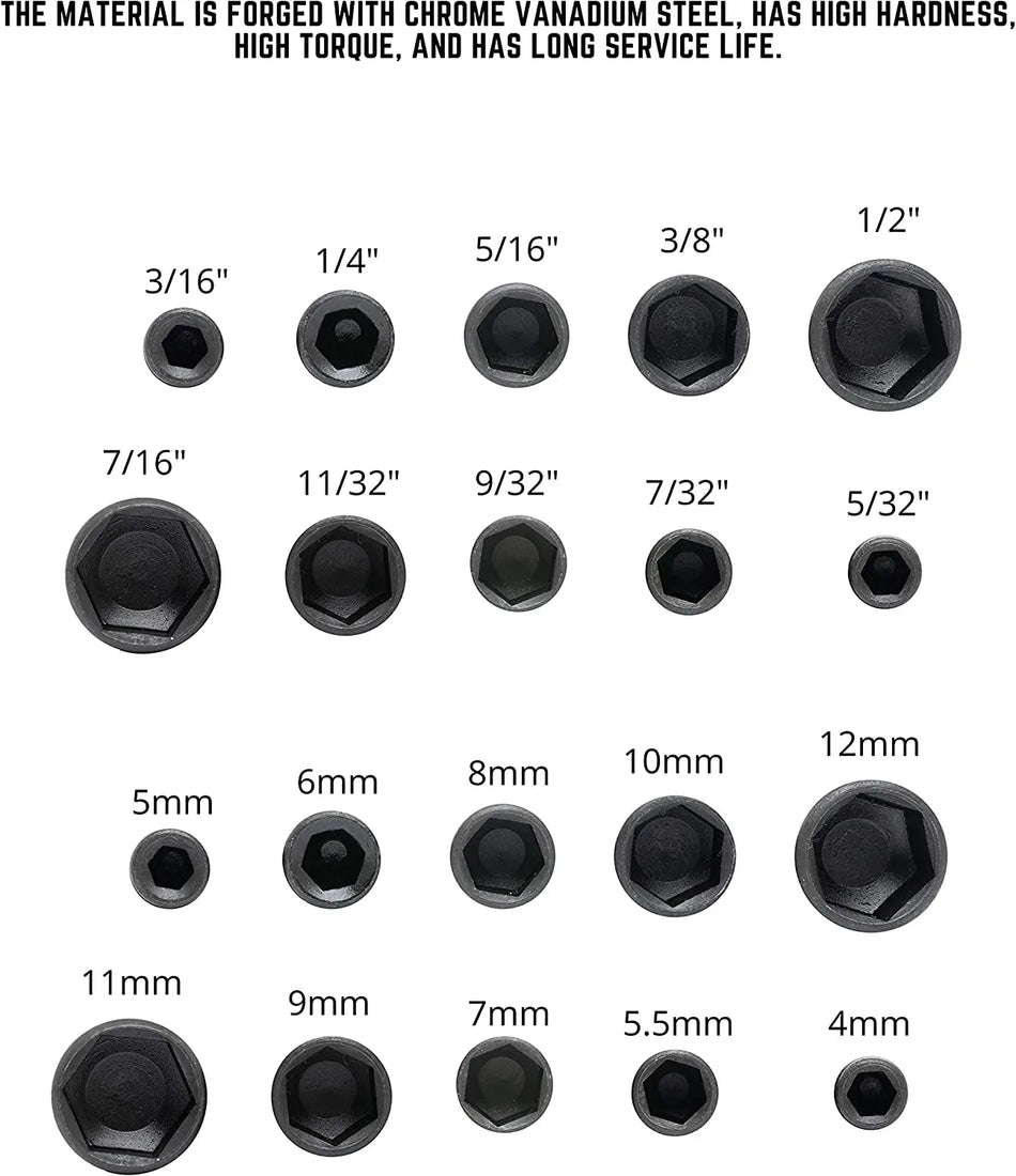 9PCS Magnetic Hex Nut Driver Socket Set 5mm-13mm Drill Bit Adapter Kit