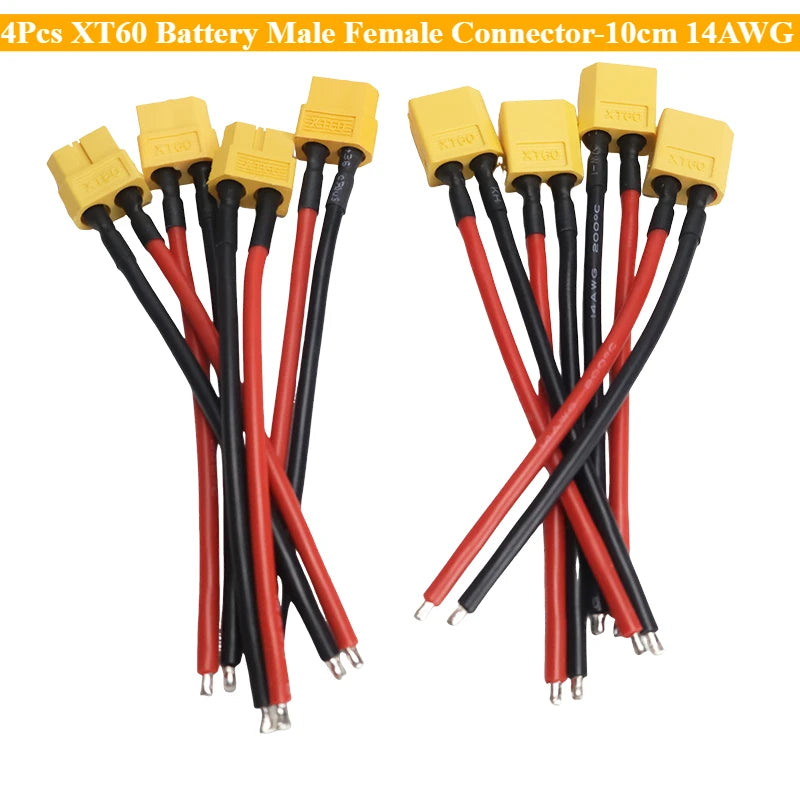 XT60 Male Female Connector Cable 14AWG Silicone Wire for RC Battery Drone ESC