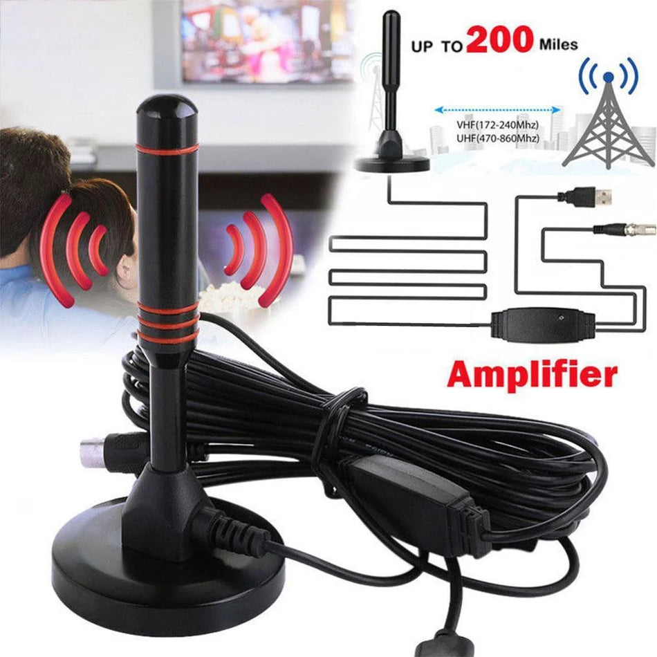 HD Digital TV Antenna Indoor Amplified 200 Miles HDTV Antenna