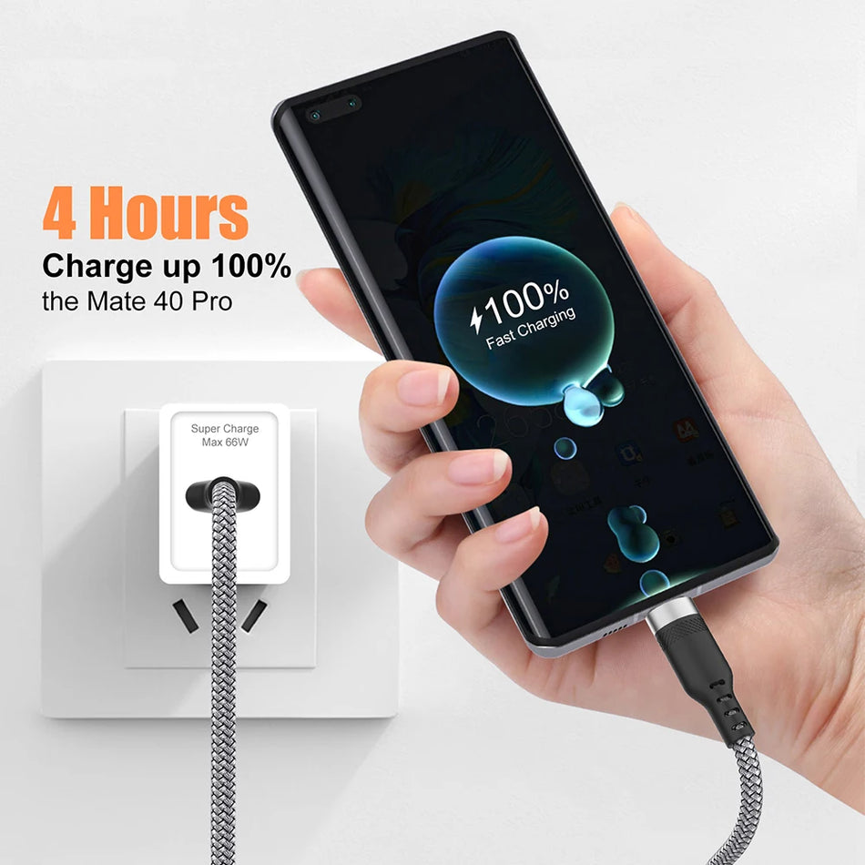 USB Type-C 6A Fast Charging Cable USB-C Data Sync Cable 1M 2M 3M 5M 8M