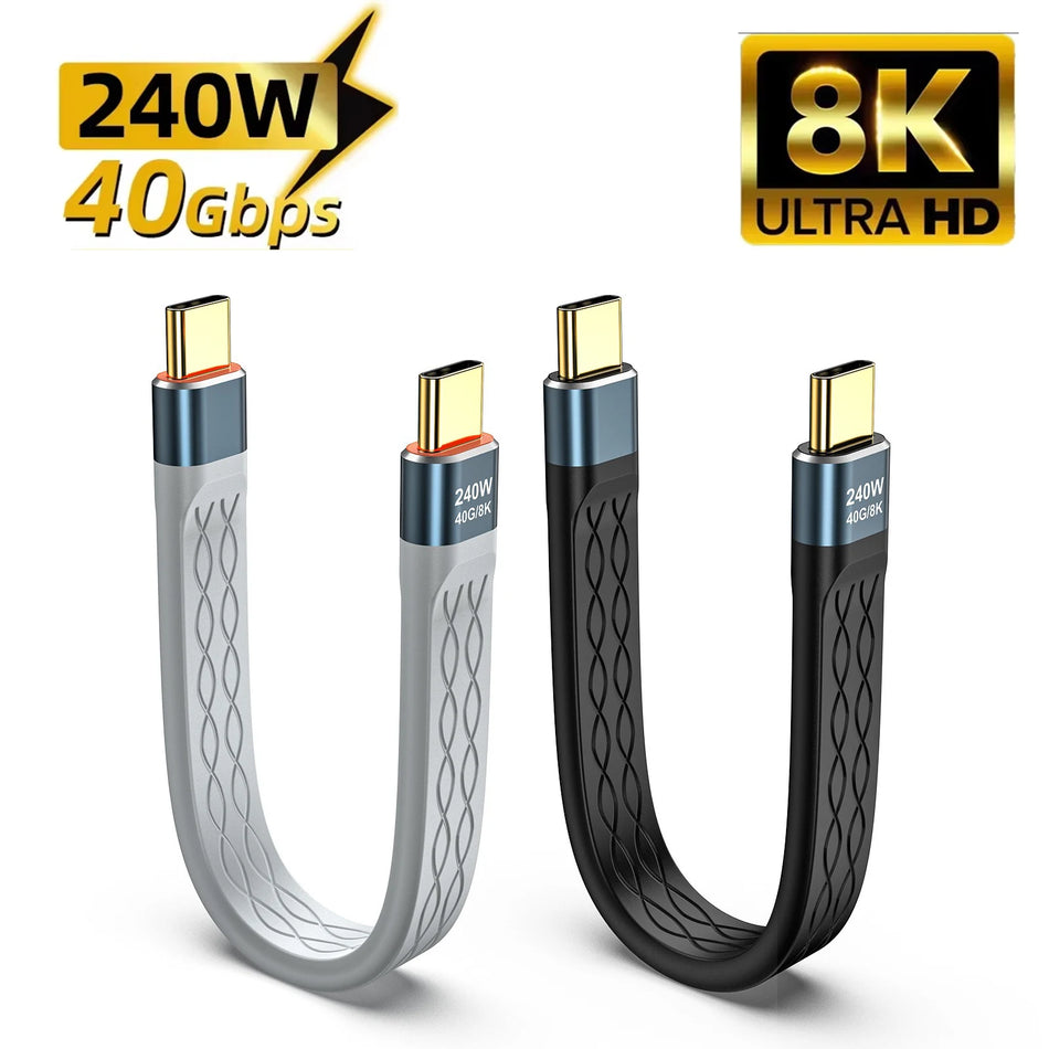 240W USB-C to USB-C Fast Charging Cable 40Gbps 8K PD Cable