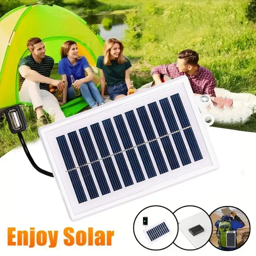 Portable USB Solar Charger Panel for Outdoor Camping & Emergency Power