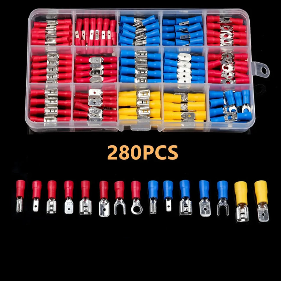 Wire Connector Kit Male Female Insulated Crimp Terminal Set 102/280/300/480PCS