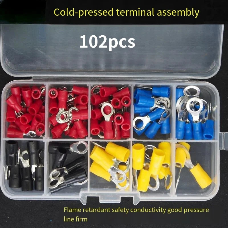 Wire Connector Kit Male Female Insulated Crimp Terminal Set 102/280/300/480PCS