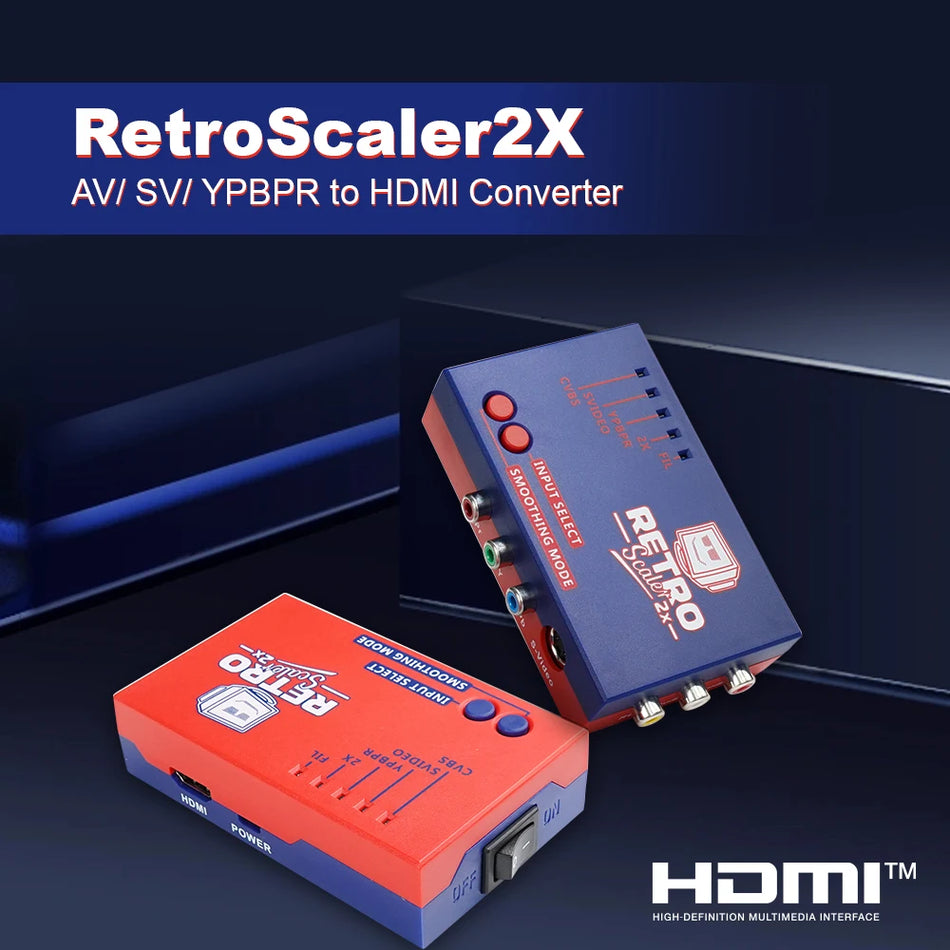 RetroScaler2x AV to HDMI Converter for Retro Gaming Consoles